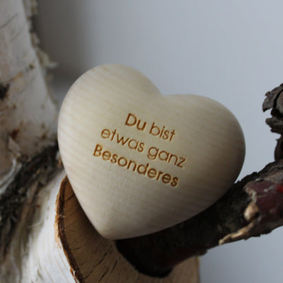 Holzherz Zirbe | Du bist etwas ganz besonderes - Dianas Klosterlädchen