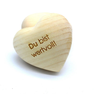 Holzherz Zirbe | Du bist wertvoll - Dianas Klosterlädchen