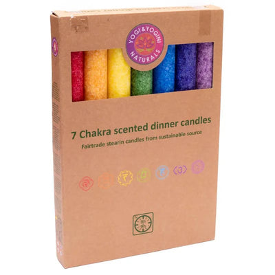 Dinner- und Duftkerzen Chakra Set von 7 Stück