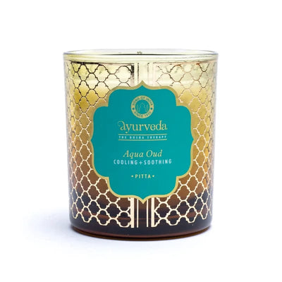 Pitta aqua oud Ayurveda Duftkerze im Glas in www.klosterlaedchen.com