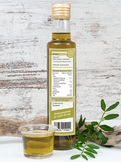 Griechisches Bio Olivenöl extra nativ - unser Mildes 250ml in www.klosterlaedchen.com