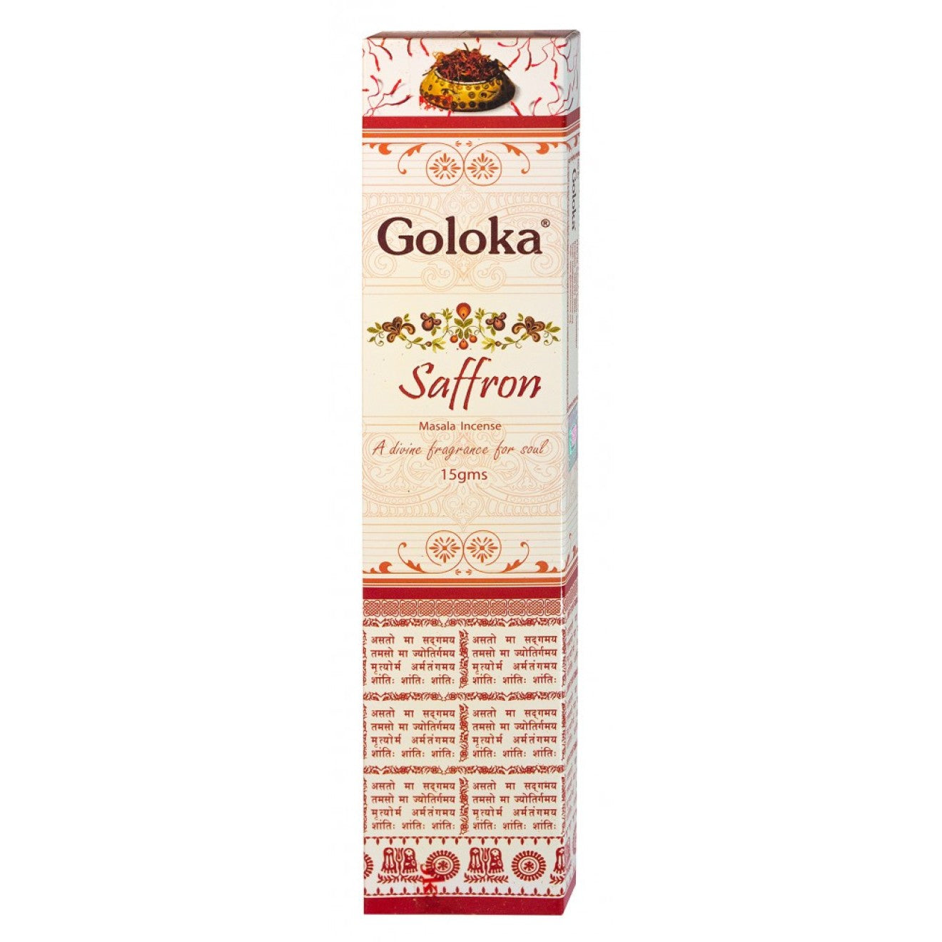 Goloka Incense Räucherstäbchen Saffron 15gr. - Dianas Klosterlädchen