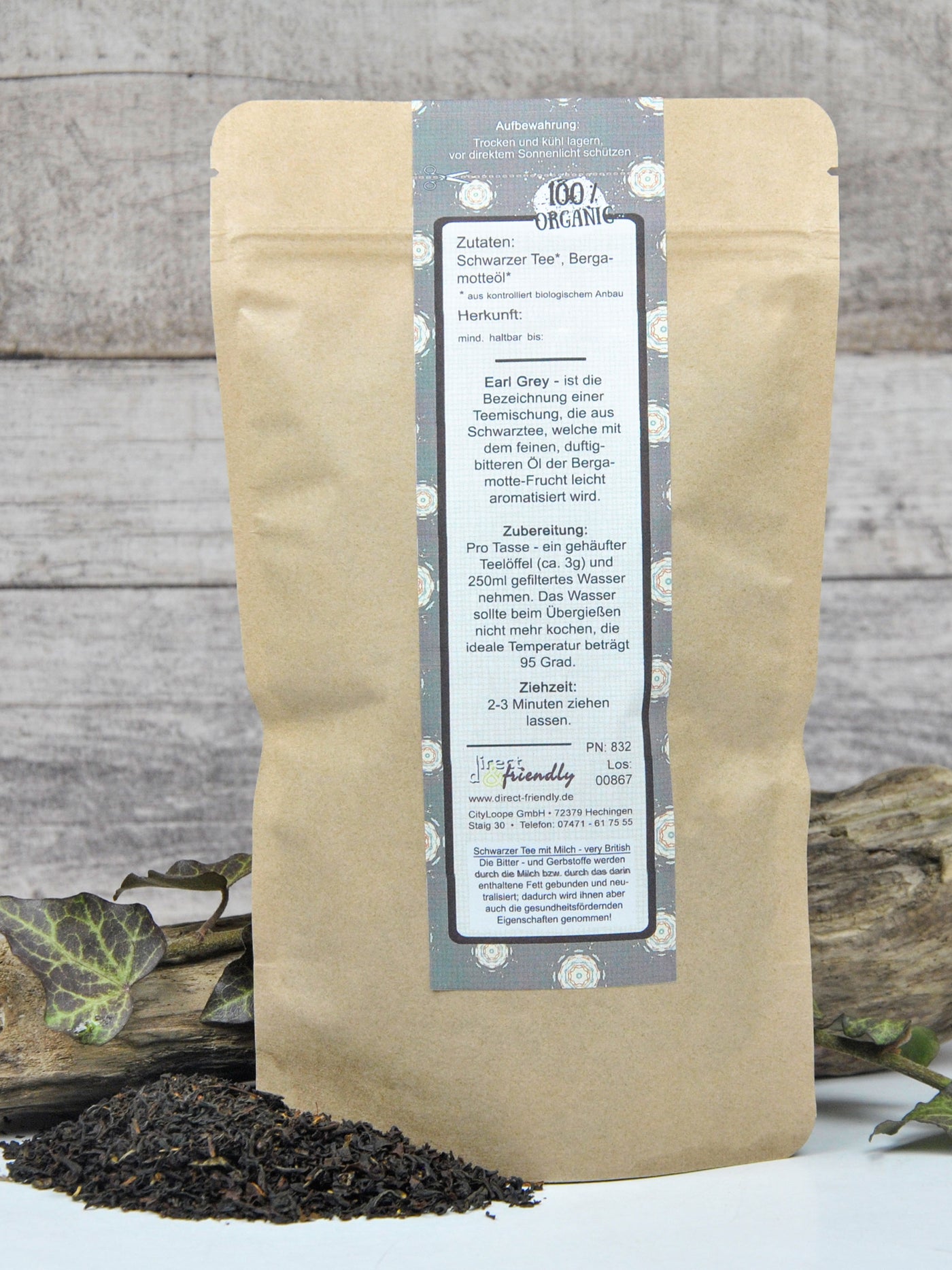 Schwarzer Tee - Bio Earl Grey - 50g in www.klosterlaedchen.com