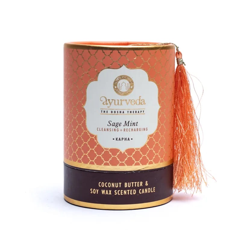 Kapha Salbei Minze Ayurveda Duftkerze - Dianas Klosterlädchen
