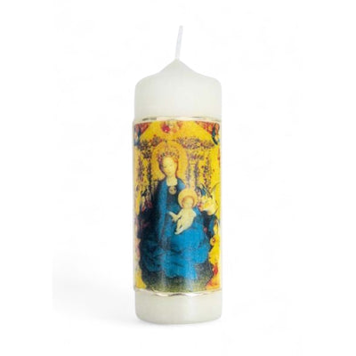 Kerze - Die Muttergottes in der Rosenlaube. - Dianas Klosterlädchen