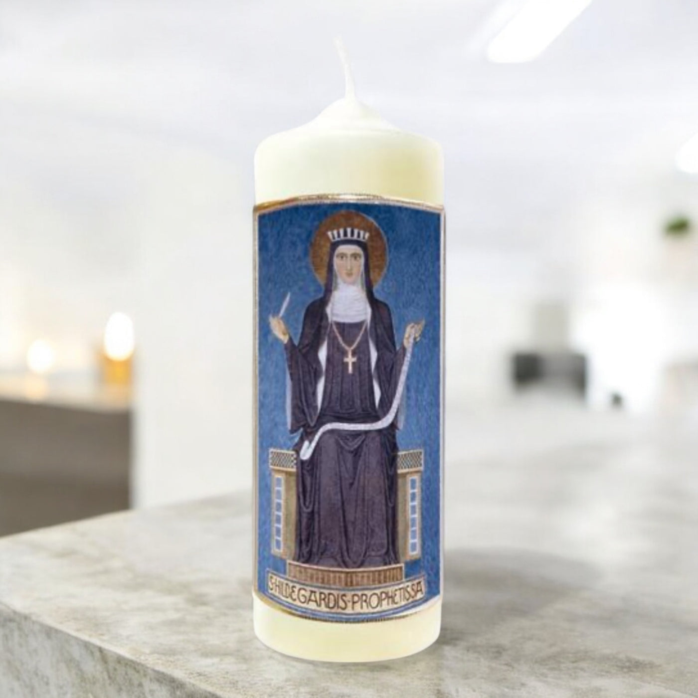 Kerze - Heilige Hildegard von Bingen 2 (1 Stk) - Dianas Klosterlädchen