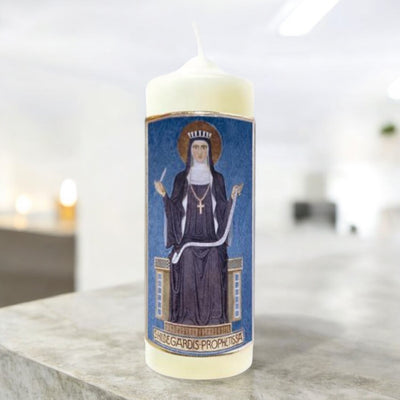Kerze - Heilige Hildegard von Bingen 2 (1 Stk) - Dianas Klosterlädchen