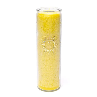 Kerze Stearin Sonne gelb - Dianas Klosterlädchen