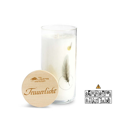 Kerze „Trauerlicht 3“ mit Karte
