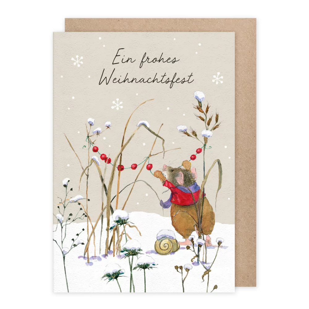 Klappkarte "Ein frohes Weihnachtsfest" Lustige Weihnachtsfreunde