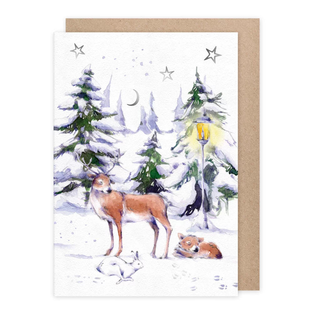 Klappkarte Winterpark