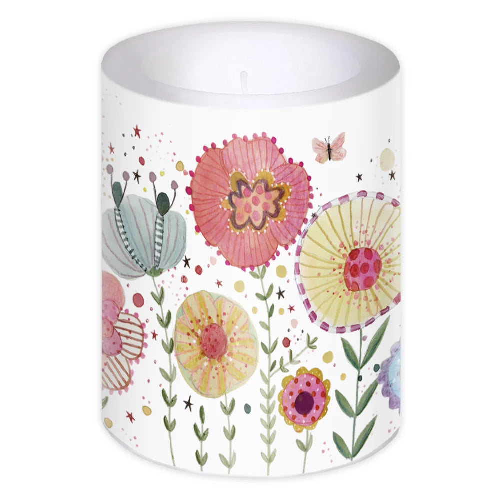 Kleine Kerze Flower Power - Dianas Klosterlädchen