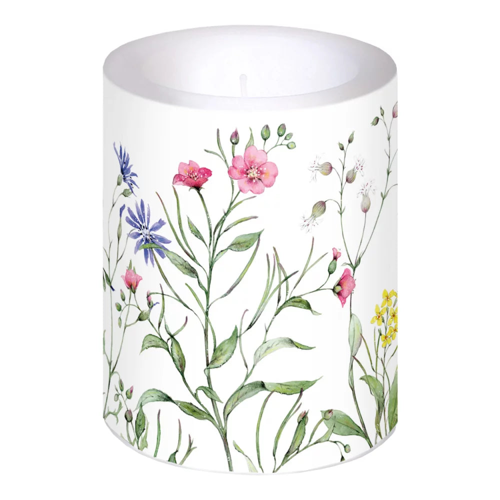 Kleine Kerze Wildblumen - Dianas Klosterlädchen