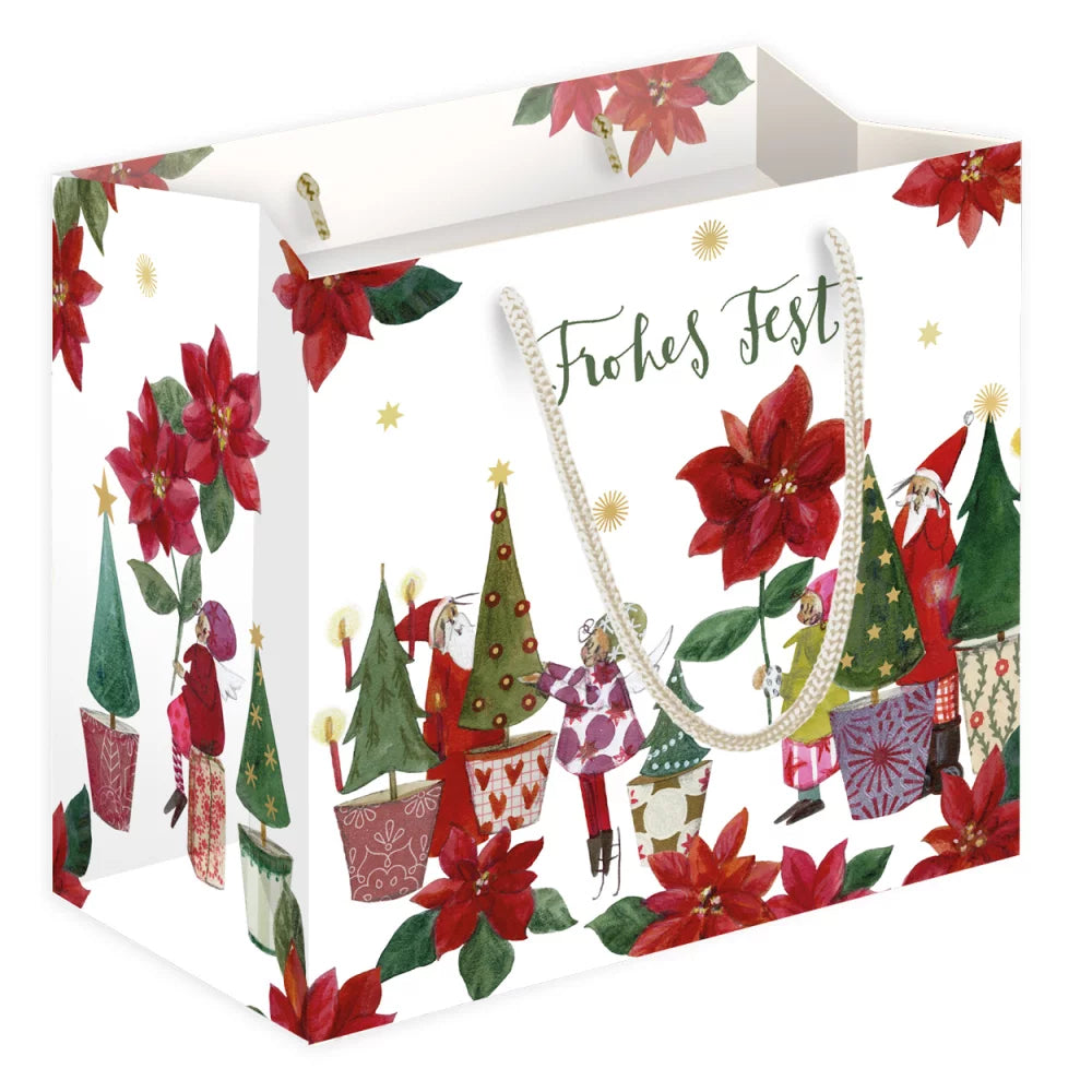 Kompakte Geschenktüte Weihnachtssterne - Dianas Klosterlädchen