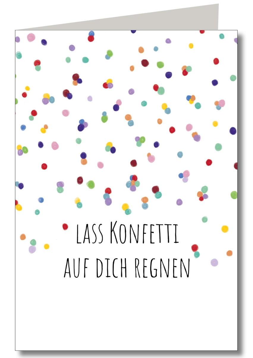 Konfetti Klappkarte - Dianas Klosterlädchen