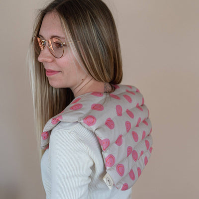 Körnerkissen Bio Dinkel für Nacken -Nackenkissen Smiley Pink - Dianas Klosterlädchen