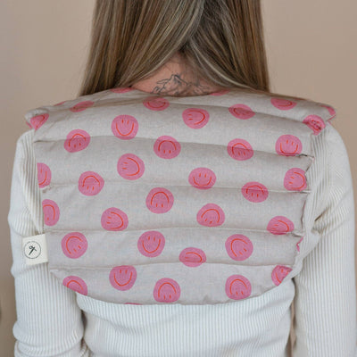 Körnerkissen Bio Dinkel für Nacken -Nackenkissen Smiley Pink - Dianas Klosterlädchen