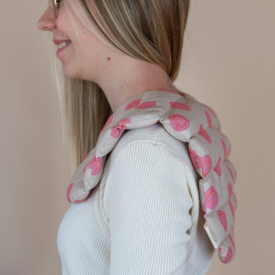 Körnerkissen Bio Dinkel für Nacken -Nackenkissen Smiley Pink - Dianas Klosterlädchen