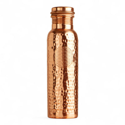 Kupferflasche | Trinkflasche Blume des Lebens 900ml - Dianas Klosterlädchen