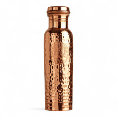 Kupferflasche | Trinkflasche mit der Blume des Lebens 650ml - Dianas Klosterlädchen