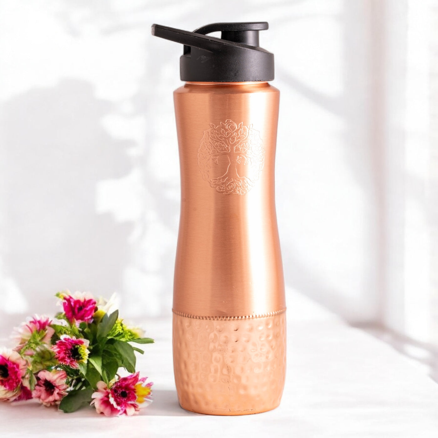 Kupfertrinkflasche mit Yggdrasil - Dianas Klosterlädchen