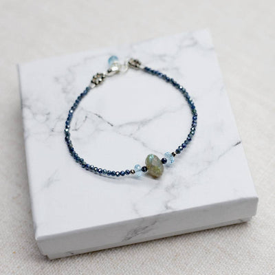 Labradorit & Topas Luna Armband - Dianas Klosterlädchen