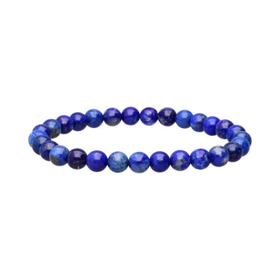 Lapislazuli-Armband, glatte Kugel, 6 mm - Dianas Klosterlädchen