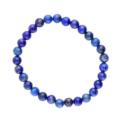 Lapislazuli-Armband, glatte Kugel, 6 mm - Dianas Klosterlädchen
