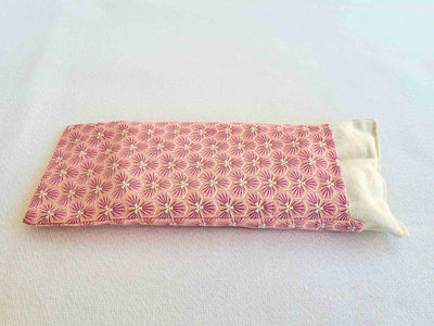 Lavendel Augenkissen pink aus Bio-Leinsamen 25x12 cm abziehbar - Dianas Klosterlädchen