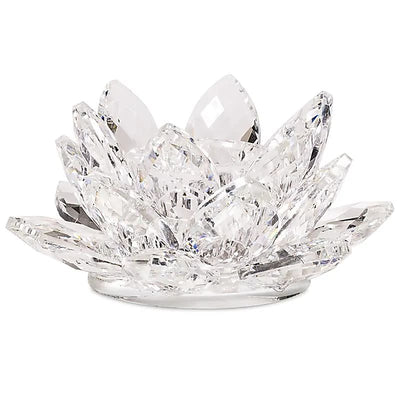 Lotus Kerzenhalter Kristall S 3x8cm - Dianas Klosterlädchen