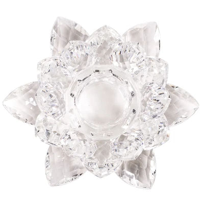 Lotus Kerzenhalter Kristall S 3x8cm - Dianas Klosterlädchen