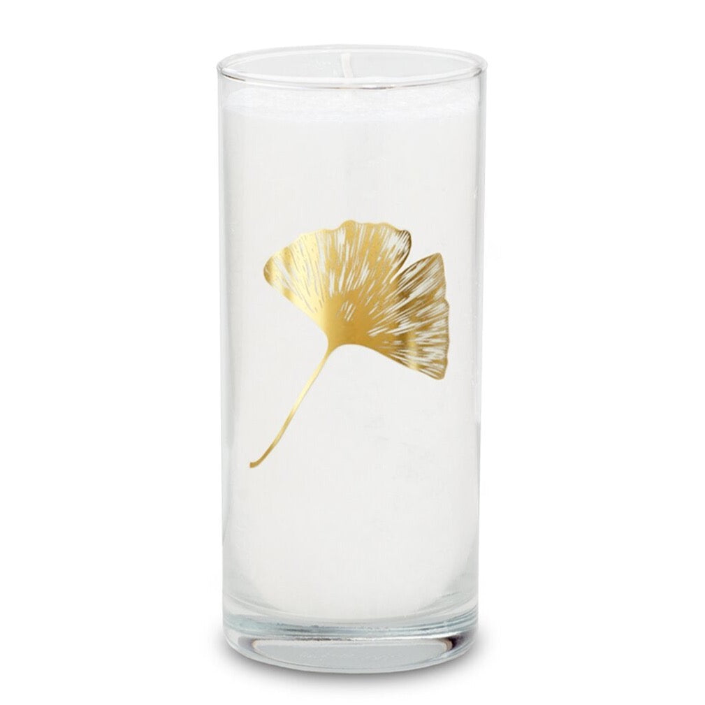Magische Kerze weiss Ginkgo - Dianas Klosterlädchen