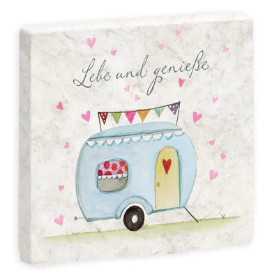 Marmoruntersetzer Das Leben ist eine Reise - Dianas Klosterlädchen