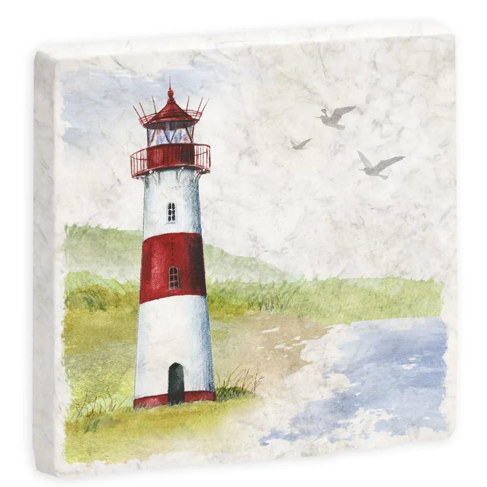 Marmoruntersetzer Leuchtturm - Dianas Klosterlädchen