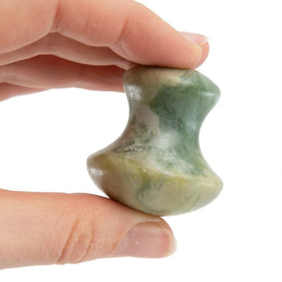 Massagestein | grüner Jade-Pilz - Dianas Klosterlädchen
