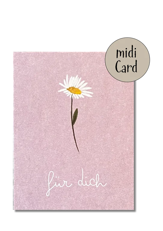 Midikarte Gänseblümchen für dich ohne Schutzfolie - Dianas Klosterlädchen