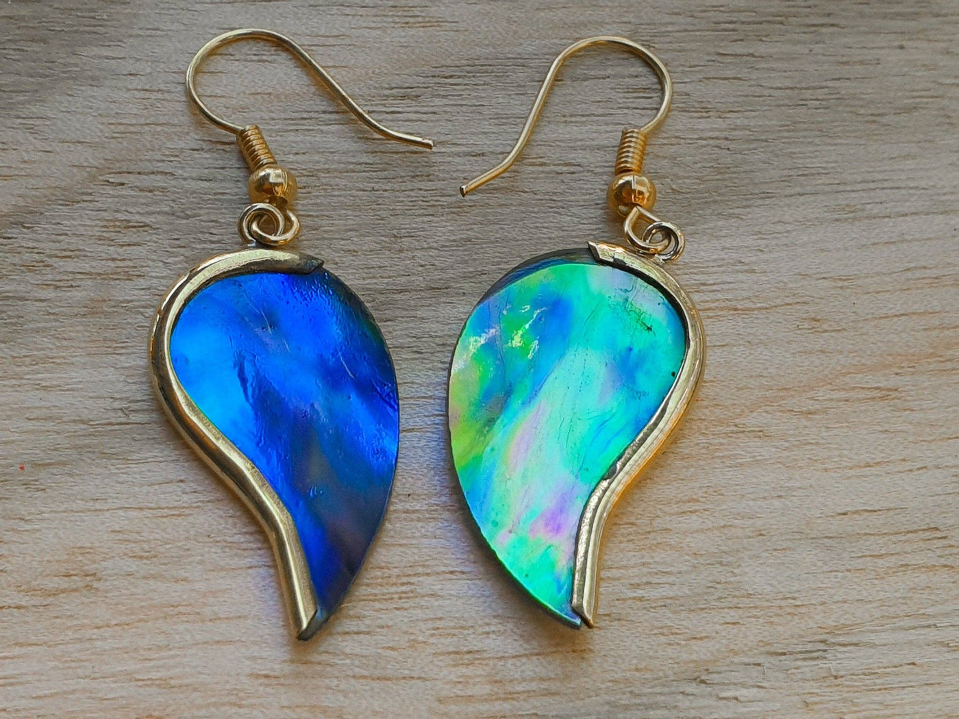 Mini-Engelsflügel Ohrringe mit Abalone Ultra - Dianas Klosterlädchen