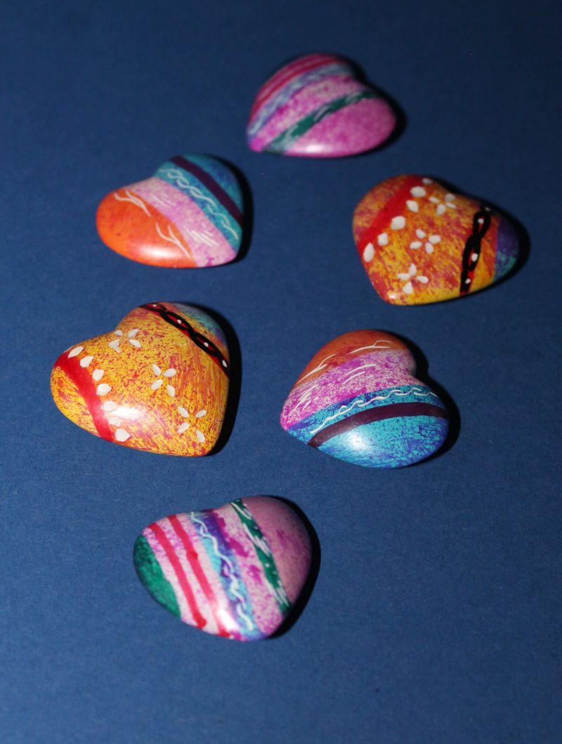 Mini Herz flach design - Speckstein - Dianas Klosterlädchen