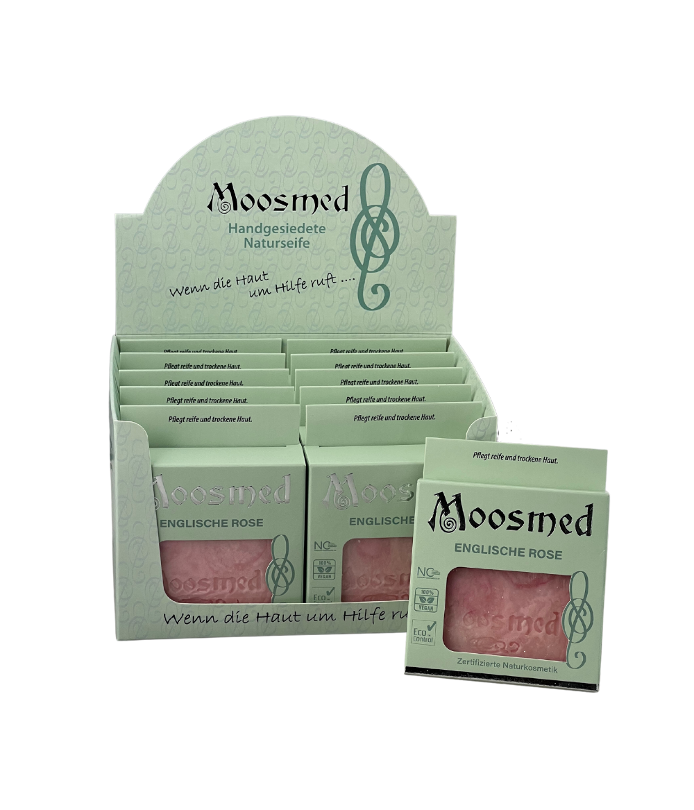 MOOSMED Englische Rose Naturseife - Dianas Klosterlädchen