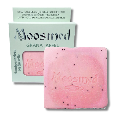 Moosmed Granatapfel Seife handgesiedet in Dianas Klosterlädchen
