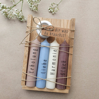 "Nimm dir was du brauchst" Kerzen-Geschenkset - Dianas Klosterlädchen