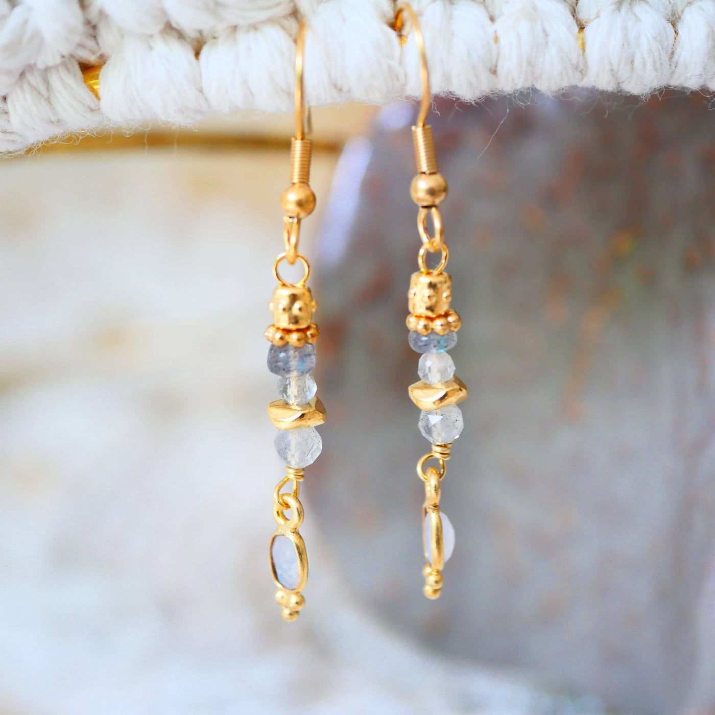 OHRHÄNGER ADRIKA LABRADORITE - Dianas Klosterlädchen