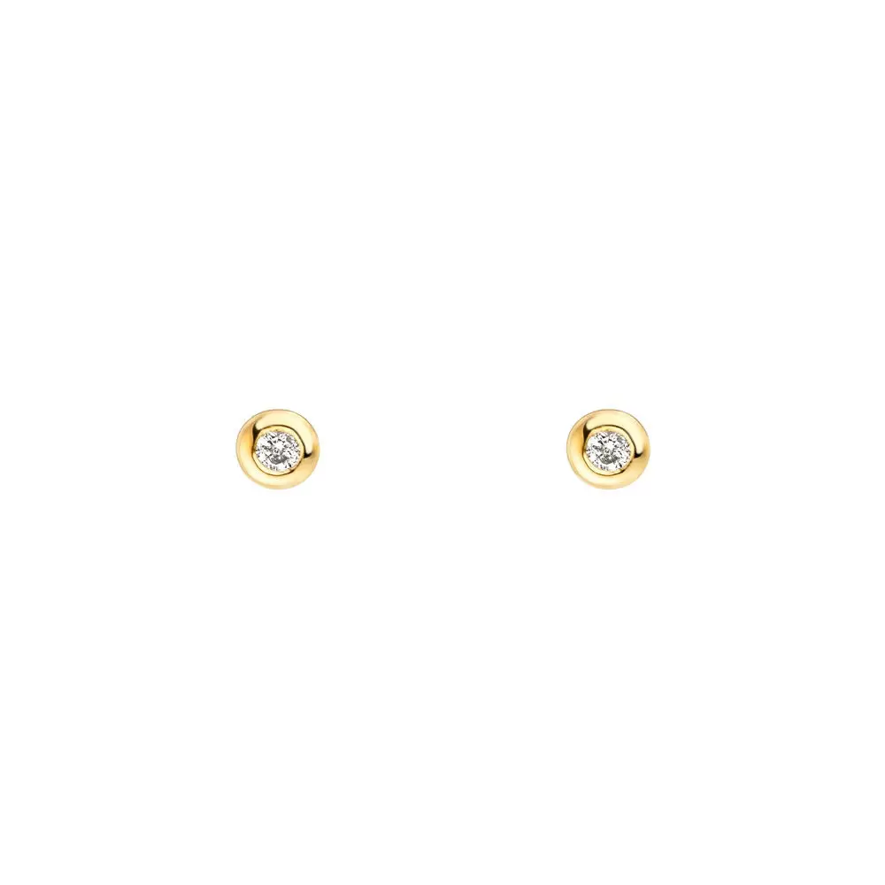 Ohrstecker MINI Pure 18 K Gelbgold vergoldet, 925 Sterlingsilber - Dianas Klosterlädchen