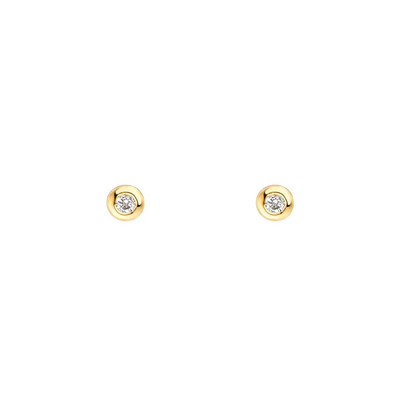 Ohrstecker MINI Pure 18 K Gelbgold vergoldet, 925 Sterlingsilber - Dianas Klosterlädchen