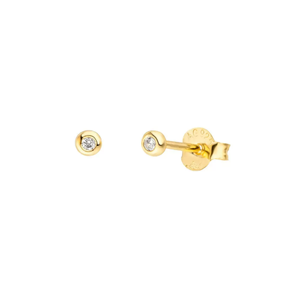 Ohrstecker MINI Pure 18 K Gelbgold vergoldet, 925 Sterlingsilber - Dianas Klosterlädchen