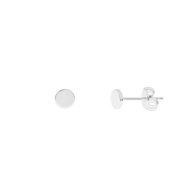 Ohrstecker MINI, Rund, 925 Sterlingsilber | Leaf - Dianas Klosterlädchen