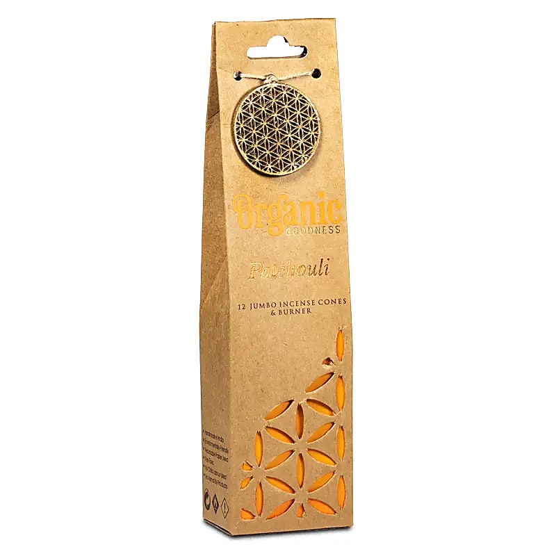 Organic Goodness Patchouli Weihrauchkegel mit Halter - Dianas Klosterlädchen