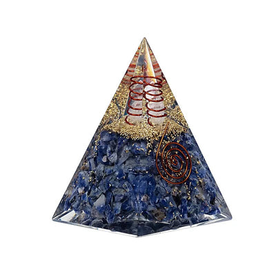 Orgonit Pyramide Sodalith mit Mond und Sternen - Dianas Klosterlädchen