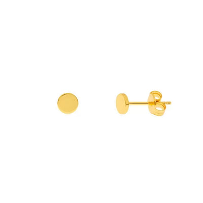 Ohrstecker MINI, Rund, 18 K Gelbgold vergoldet | Leaf