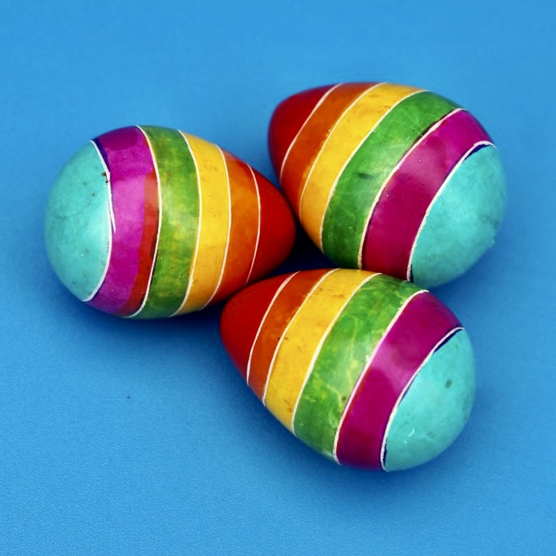 Osterei Regenbogen aus Speckstein - Dianas Klosterlädchen